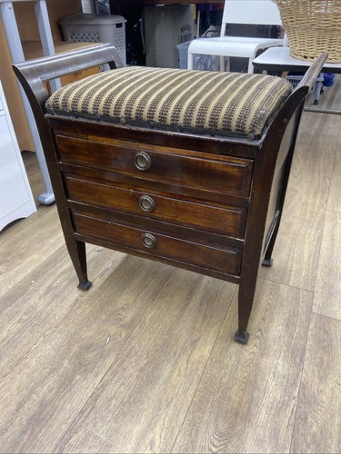 Edwardian piano stool - edwardian,