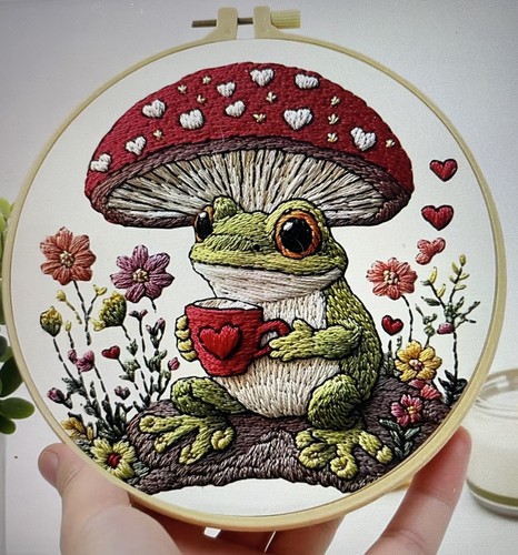 Embroidery kit with display - embroidery,