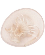 Large Fascinator Feather Flower Ribbon with Headband Party Wedding Ascot Prom