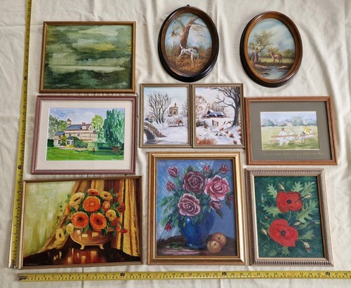 Job lot vintage oil - 10,
