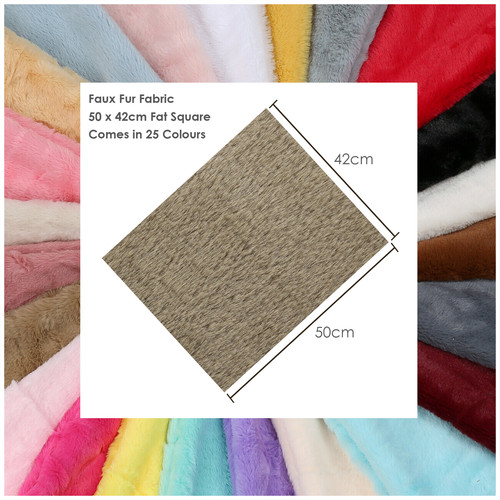 Faux fur fabric - fur, squares