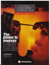 Vauxhall Calibra Turbo 4x4 Product Briefing 1992 UK Market Salesmans Brochure