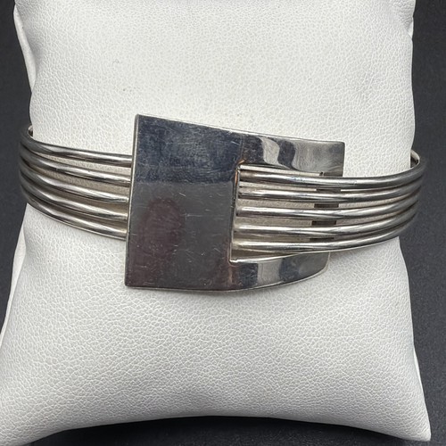 Vintage sterling silver cuff - silver,