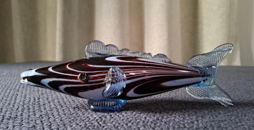 Small murano style - glass, fish