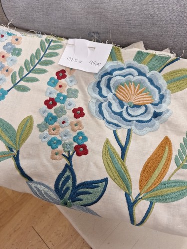Embroidered curtain fabric - curtain,