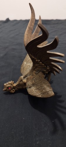 Brass fighting cock vintage - brass,
