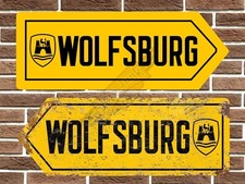 Wolfsburg Metal Road Sign Wall