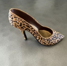 Just The Right Shoe By Raine, Item 25017, Leopard Stiletto, Made In 1998, Box
