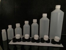 100ML 150ML 200ML 250ML 500ML 1000ML Natural HDPE Plastic Bottles PACK of 10