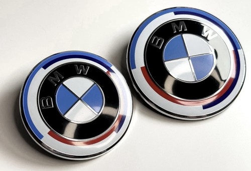 Bmw badge 82mm 74mm blue - +,