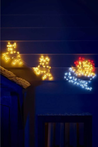 Reindeer santa sleigh - reindeer,
