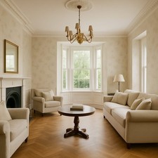 Harlequin Textured Cream Leaf