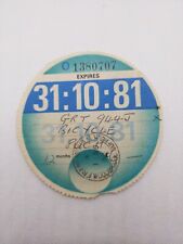 Vintage Puch Motorbike Bike Stamped 1981 Old Road Car Cars Tax Disc Discs Rare 