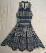 Alaia Navy Jacquard Knit Fit &