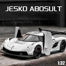 1:32 Koenigsegg Jesko Diecast Model Car Alloy Supercar Toy Sound Light Gift New