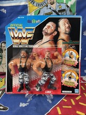 WWF Hasbro Luke & Butch The Bushwhackers Mint On Card (MOC) + Protective Case