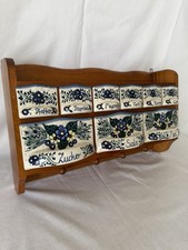 Vintage Wooden Spice Rack With