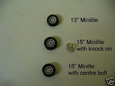 1/43rd scale Minilite wheels by K&R Replicas plain metal or chrome finish