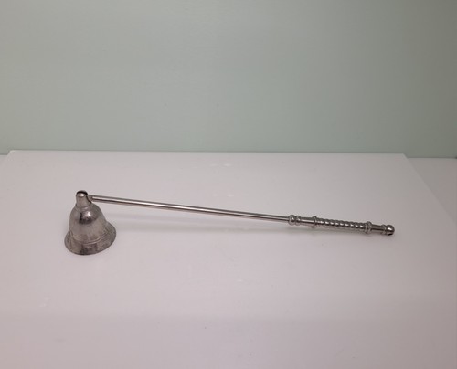 Vintage silver plate candle - silver,