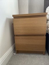 Malm Bedside Cabinets Pair Birch Also Pair In Light Oak.