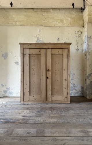 Antique solid pine cupboard - pine,