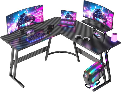 Shaped gaming desk with - shaped,