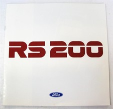 FORD RS 2000 Car Sales Brochure LF Mar 1987 #FOE 07