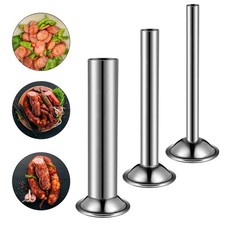 3pcs Filling Stainless Steel Meat Grinder Stuffing Tubes Sausage Stuffer Funnels