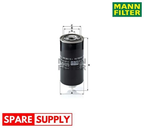 Fuel filter for - for, erf