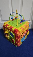 Baby/Toddler Activity Cube Toy for–Learning Cube-Bead Maze,Gears,Shape Sorter.