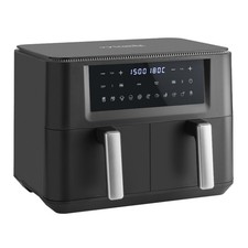 Dual Drawer Air Fryer Dual Zone 9L Family Size Efficient 2400W Digital Black
