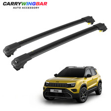 To Fit Jeep Avenger 4xe 2024-2025 Roof Rack Cross Bars Rails Black Set