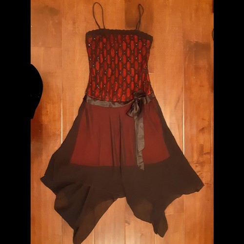 Red black lace satin - satin, bow