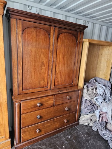 Antique french linen press - antique,