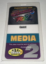 2002 SKUSA SuperNationals Super Kart Nationals Media Las Vegas Badge Ticket Stub