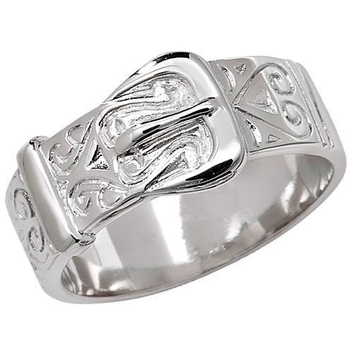 Sterling silver chunky buckle - silver,
