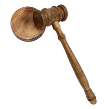 Auctioneer's Full-Size Wooden Gavel & Block - Perfect for Judges & Auctions
