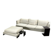Flexform Long Island L Shaped Sofa, Ottoman and Brown Unit