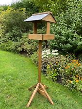 Dales Wooden Bird Table Slate Roof Garden Wood Feeding Station Table READY MADE