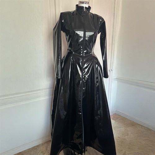 Misfitz black pvc skater - black, dress