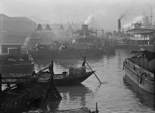 Barges the howrah bridge - barges,