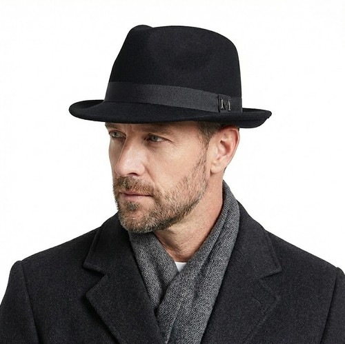 Men 100 wool felt fedora - felt,