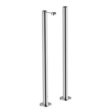 Bath Standpipe Tap Legs Chrome Connector Free Standing Telescopic Shrouds