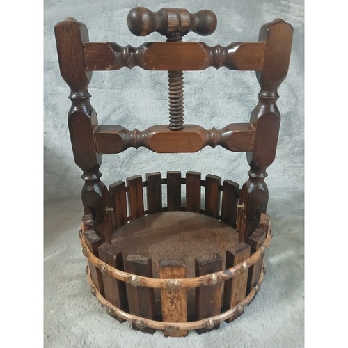 Vintage wooden wine press nut - wooden,