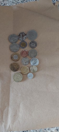 Different foreign coins - different,