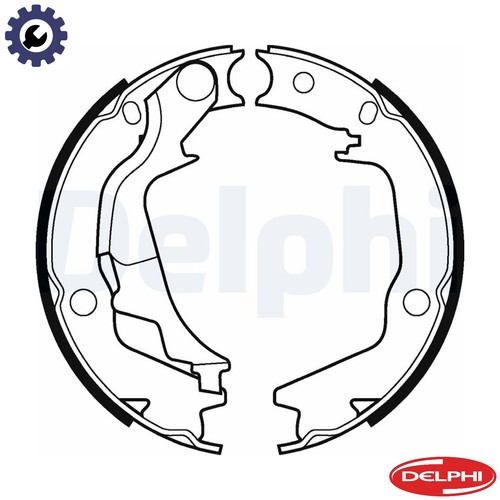 Brake shoe set - parking,