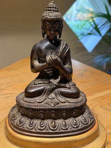 Tibetan bronze buddha - bronze, statue