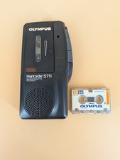 Olympus Pearlcorder S711 Micro Cassette Handheld Voice Recorder Dictaphone Black