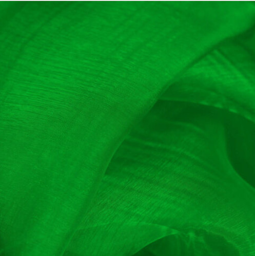 Flo green sheer organza fabric - green,