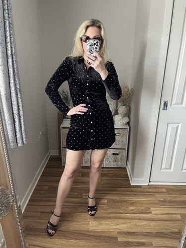 Zara velvet black mini - , dress